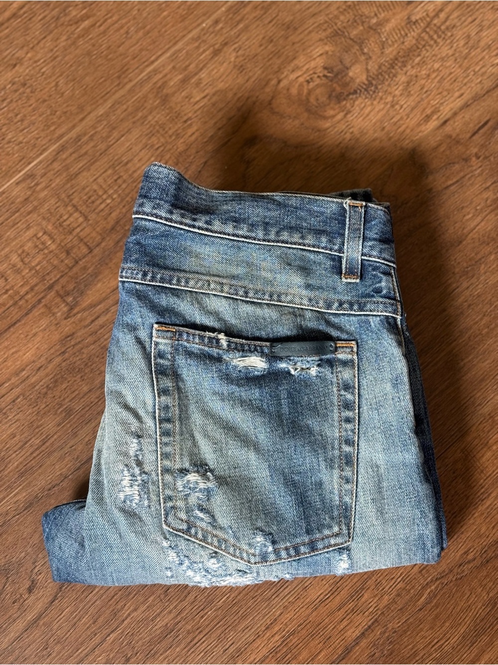 Dolce & Gabbana Men's Distressed Blue Jeans - Classic Slim Fit IT 46 - Picture 8 of 9